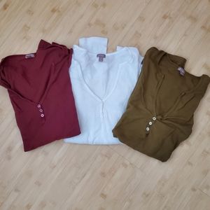 Lot of 3 Layering Henleys